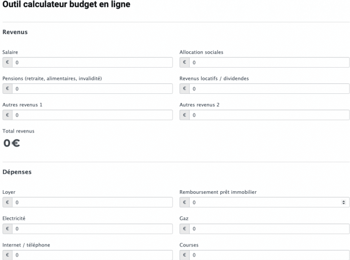 Feuille De Budget Mensuel Vierge Imprimer Gratuitement